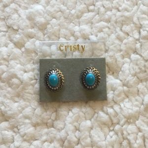 Vintage sterling silver & turquoise earrings